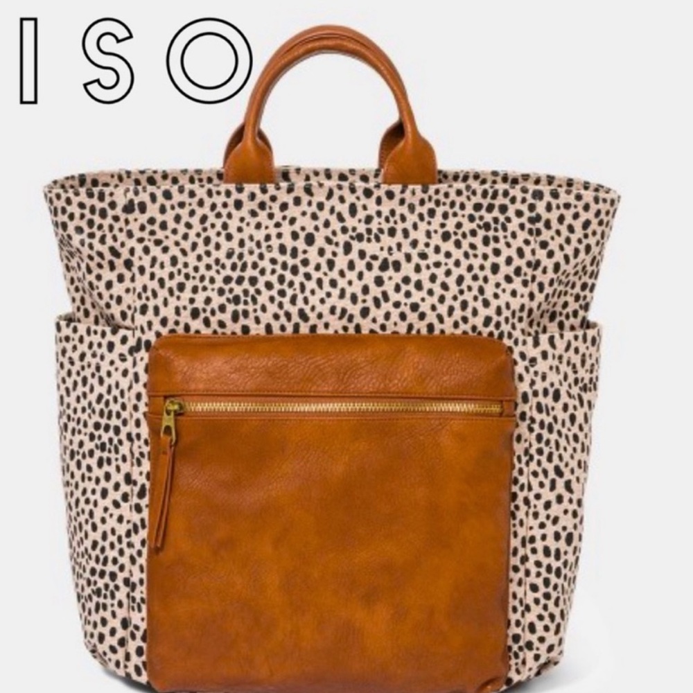 ISO Universal Threads Leopard Print Square Utility Backpack.